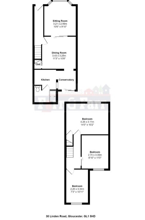 30 Linden Road, Gloucester, GL1 5HE, 3 Bedrooms Bedrooms, ,1 BathroomBathrooms,Student,Student house,Linden Road,1071